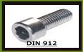 DIN 912 - inbusové šrouby 912